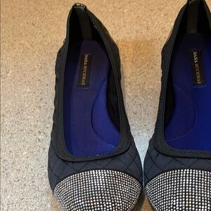 Dana Bachman ladies ballet flats, size 7, rhinestones on toes